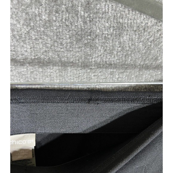 Chicos‎ Pull On Elastic Waist Pants Womens Size 1 US Size 8 Stretch Black - Picture 7 of 11